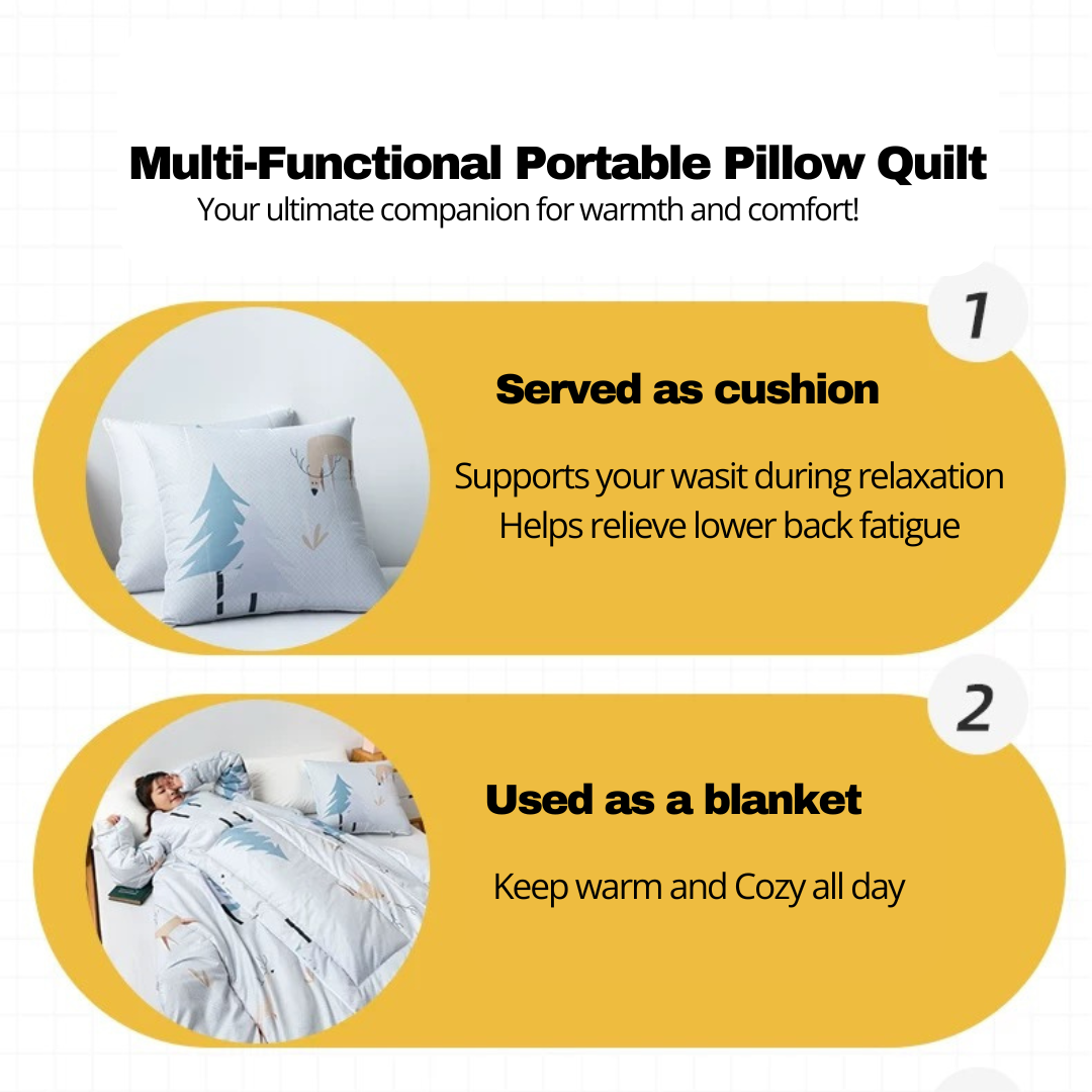 Multi Functional Portable Pillow Quilt